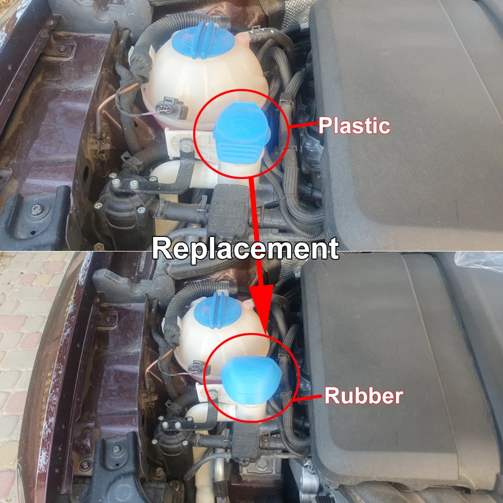 Depósito lavaparabrisas SEAT Ibiza 6K 6L 6J con tapa y embudo - imagen 5
