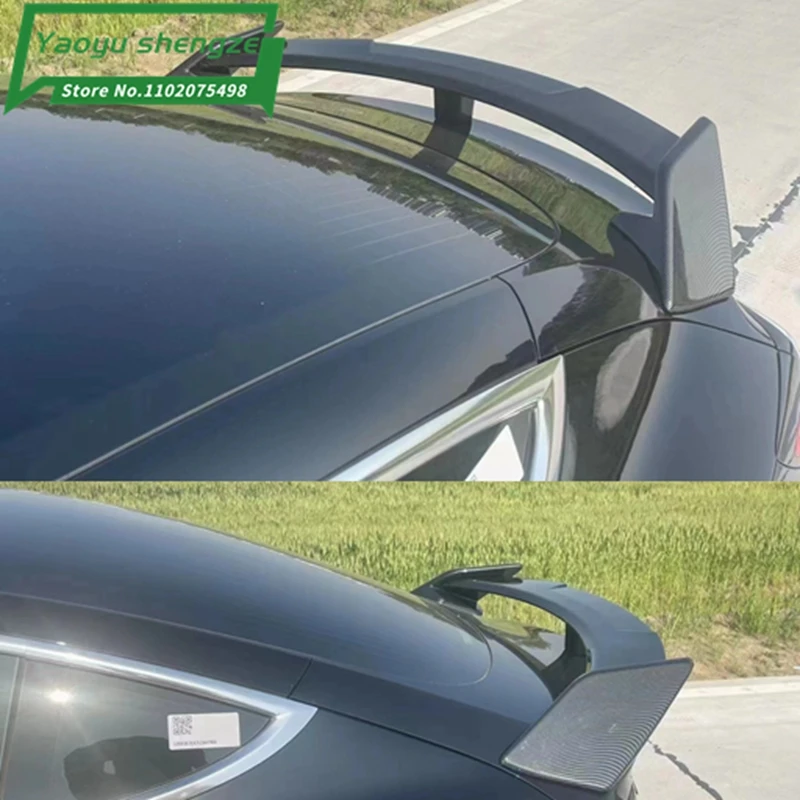 Alerón fibra de carbono estilo cola pato para Tesla Model 3 - imagen 3