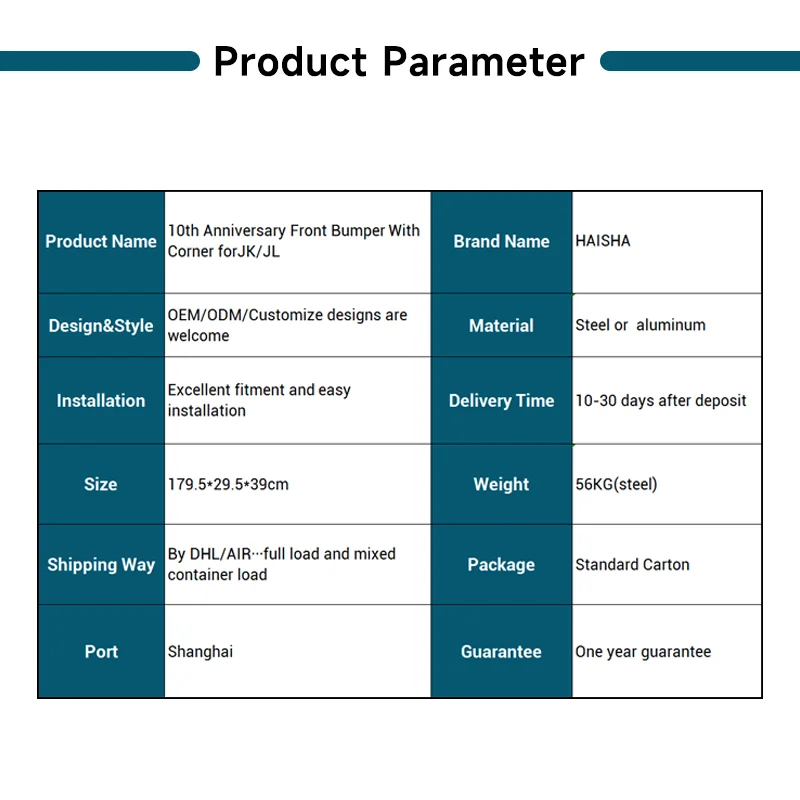 Alta calidad y precio bajo 10 aniversario 2024 jeep wrangler parachoques delantero jeep wrangler jl accesorios 2024 - imagen 4