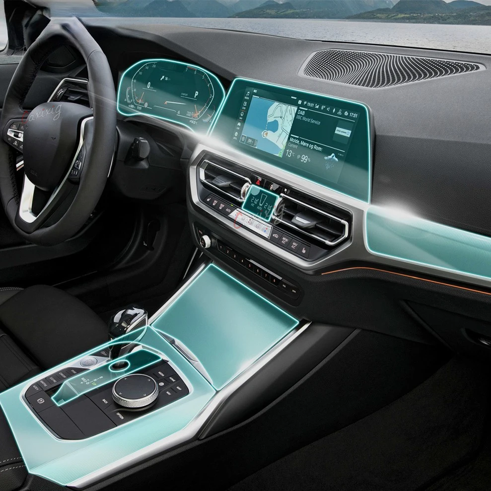 Protector de pantalla TPU para consola central BMW Serie 3 G20 - imagen 4