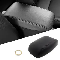 Cubierta de la caja de la consola del reposabrazos central Interior del coche, pegatina de cuero de microfibra embellecedora para Toyota Corolla 2014 2015 2016 2017 2018