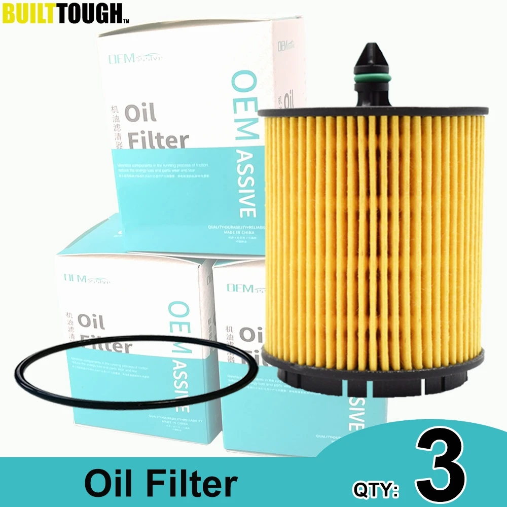 QTY 3, filtro de aceite 12605566   Para Buick Chevrolet HHR Cadillac BLS 2007 2008 2009 2010 / Chevrolet Malibu 2011 2012 2013 2014 2015