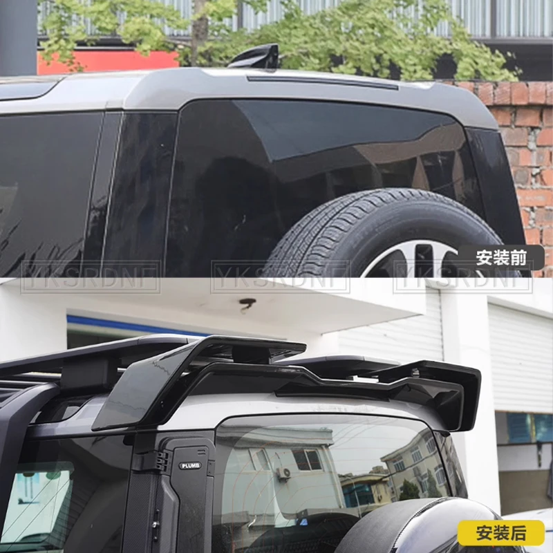 Para Land Rover Defender alta calidad ABS negro maletero trasero labio techo alerón divisor ala superior 2020 2021 2022 2023 - imagen 2