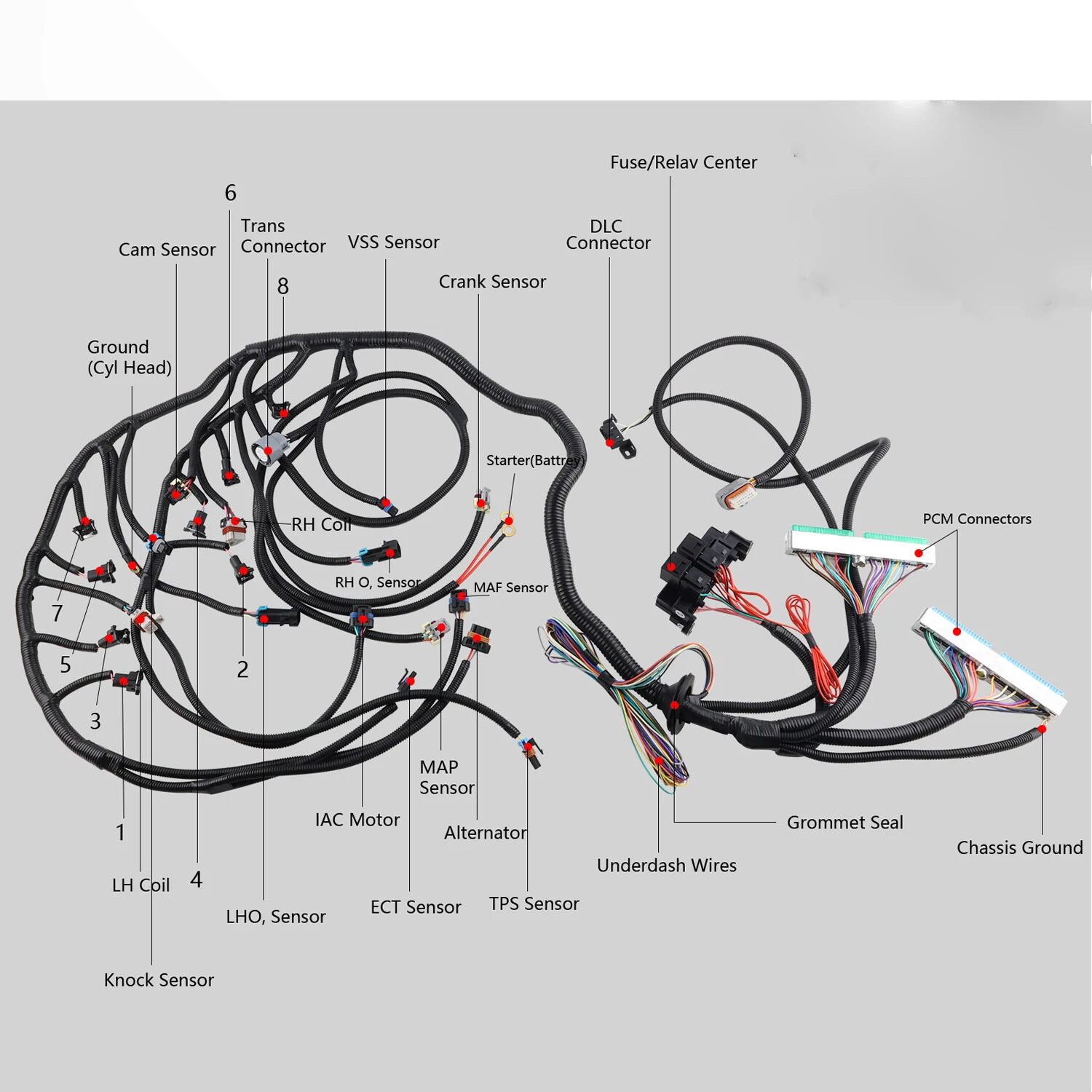 Accesorios incluidos para la instalación del arnés