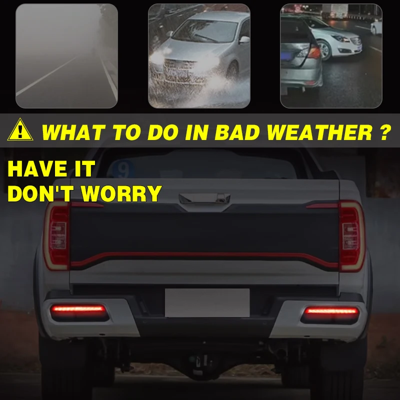 Reflector de parachoques trasero de coche, señal de giro, luz antiniebla, lámpara de freno, luces traseras de advertencia de estacionamiento para Maxus T60 T70 T90, accesorios para coche - imagen 2