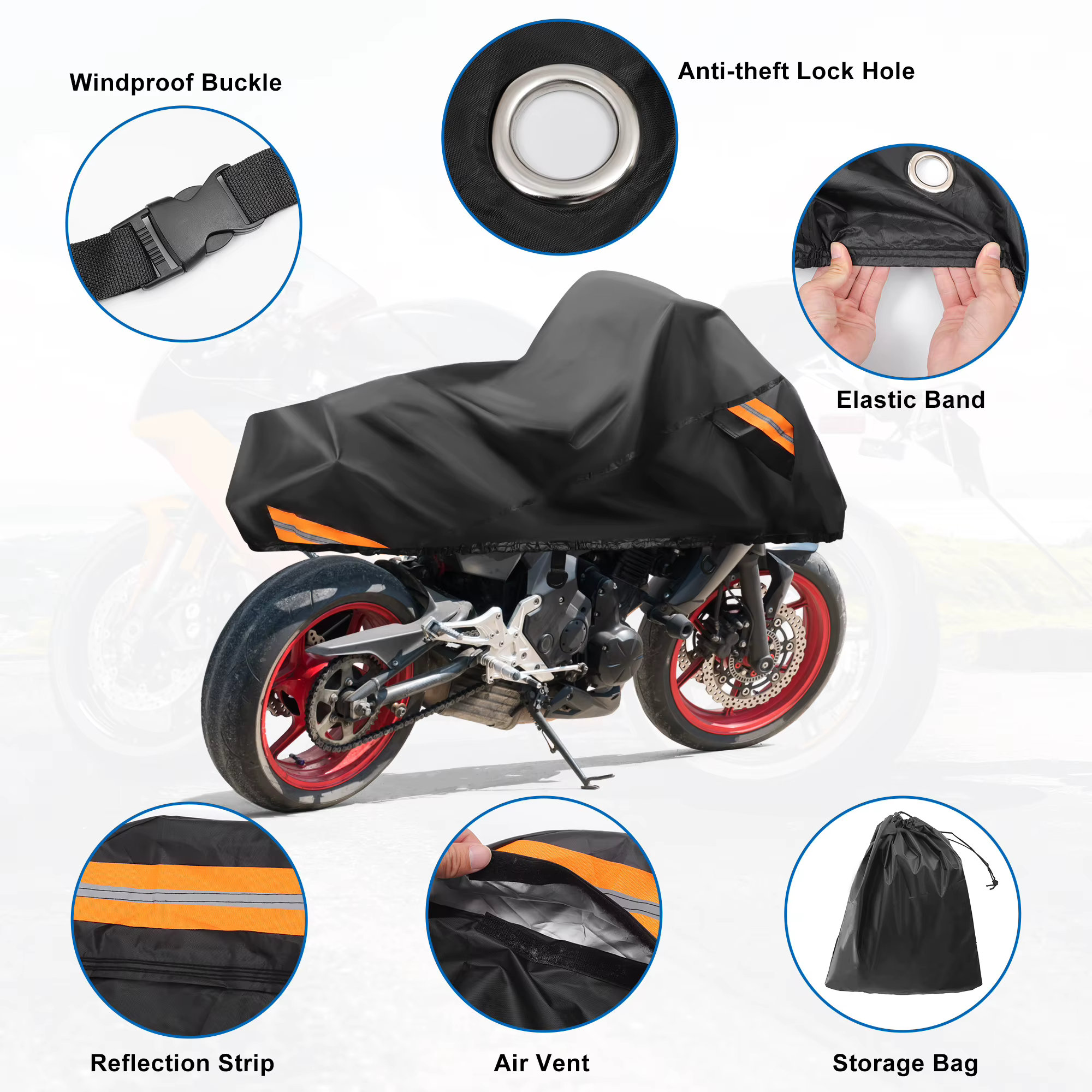 Cubierta impermeable para moto X Autohaux – Harley Davidson Road King - imagen 3