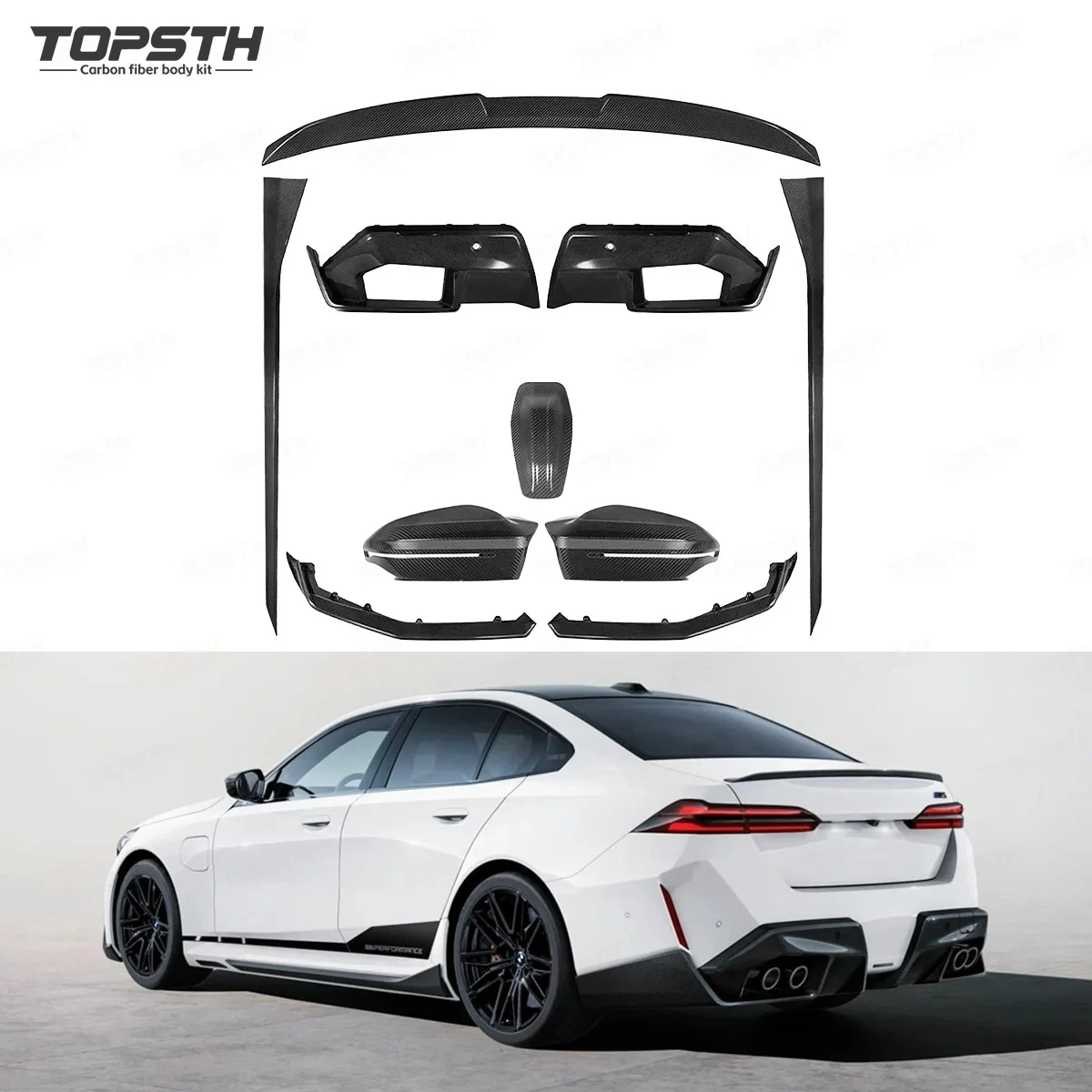 Kit carrocería fibra carbono seca para BMW M5 G90 G99