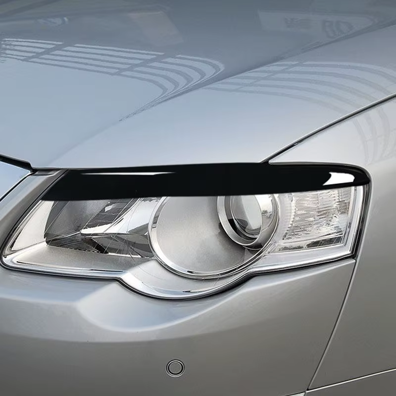 Cejas para faros VW Passat B6 3C – negro brillante