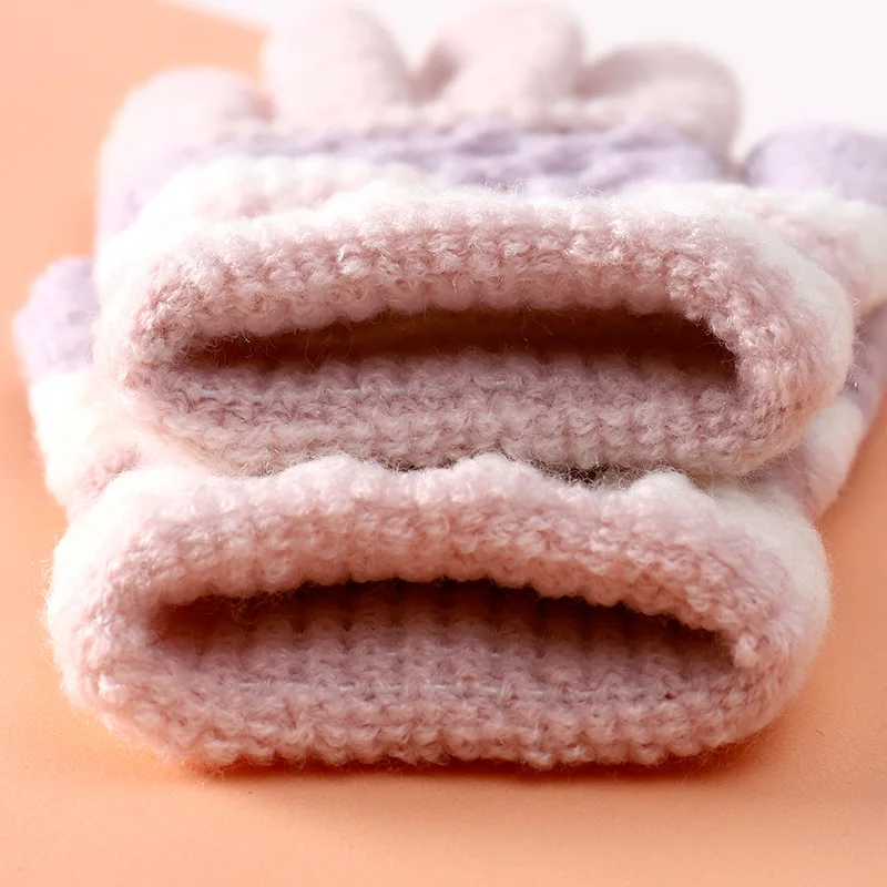 Guantes de punto niños otoño invierno – rayas separados - imagen 4