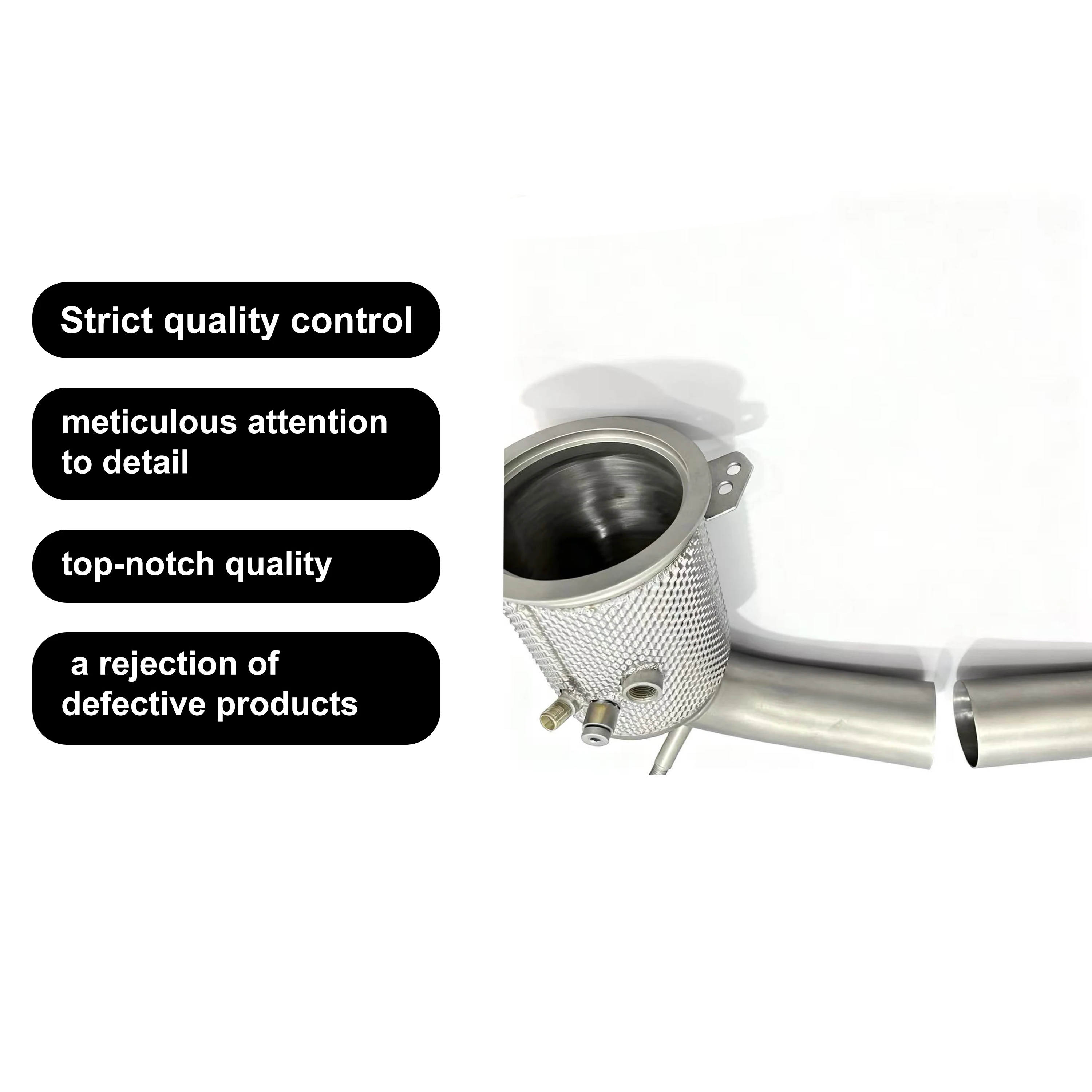 ACE Adecuado para Porsche 911 992 Carrera Targa 3.0T SUS304 Bajante con tres cabezales catalíticos ternarios Tubo de escape de flujo libre - imagen 5