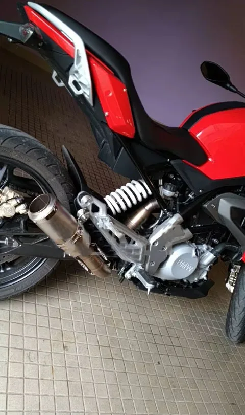 Tubo escape delantero acero inoxidable BMW G310 G310R - conexión - imagen 5