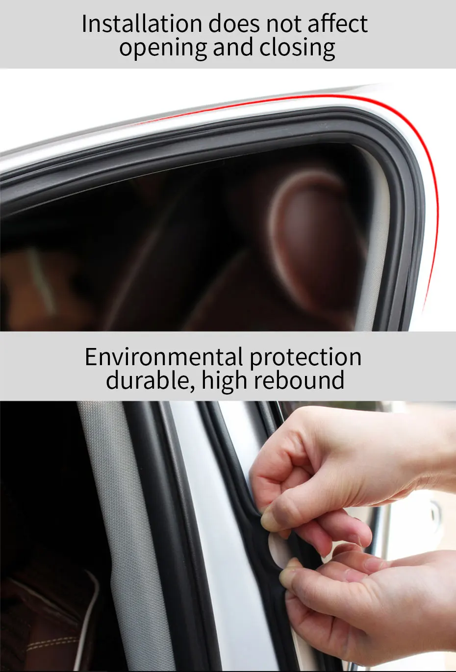 Burlete de goma para puerta coche – Tira selladora 2 capas, 5 m - imagen 5
