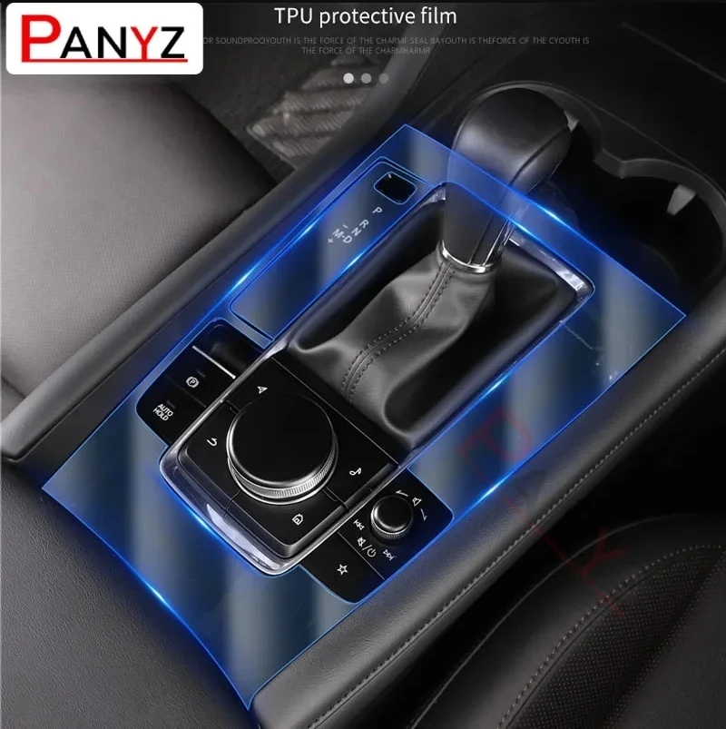Para Mazda 3 Axela 2020 2019 consola central Interior de coche películas de TPU consola protectora de salón película de caja de cambios película de reparación Accesorios - imagen 2