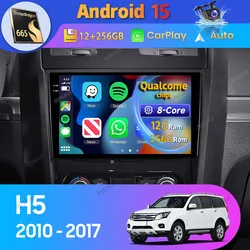 Radio Android 15 con CarPlay para Great Wall Hover Haval H5 2010-2017