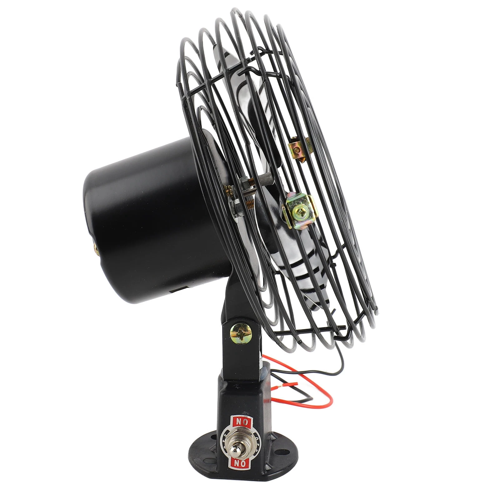 Ventilador de refrigeración para RV de 12V con interruptor de 2 velocidades, ventilador de Metal silencioso y resistente para coche, camión, RV, coche, barco, autobús, barco, ventilador de refrigeración para coche - imagen 3