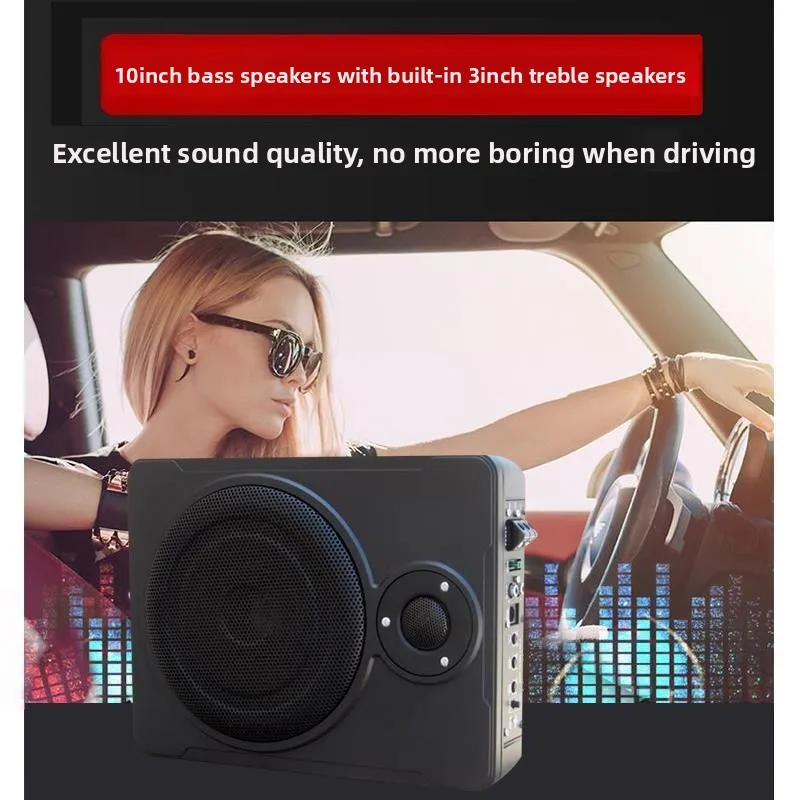 Subwoofer activo ultrafino para coche con Bluetooth - imagen 3