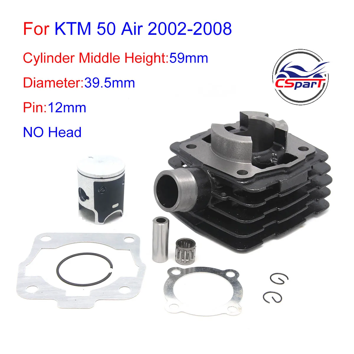 Kit juntas cilindro y segmentos 39,5 mm KTM 50 SX 2002-2008