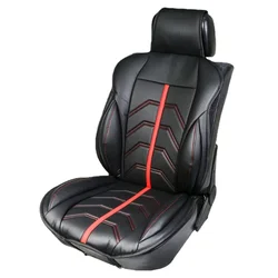 Funda premium negra para asiento delantero de coche, todo el año
