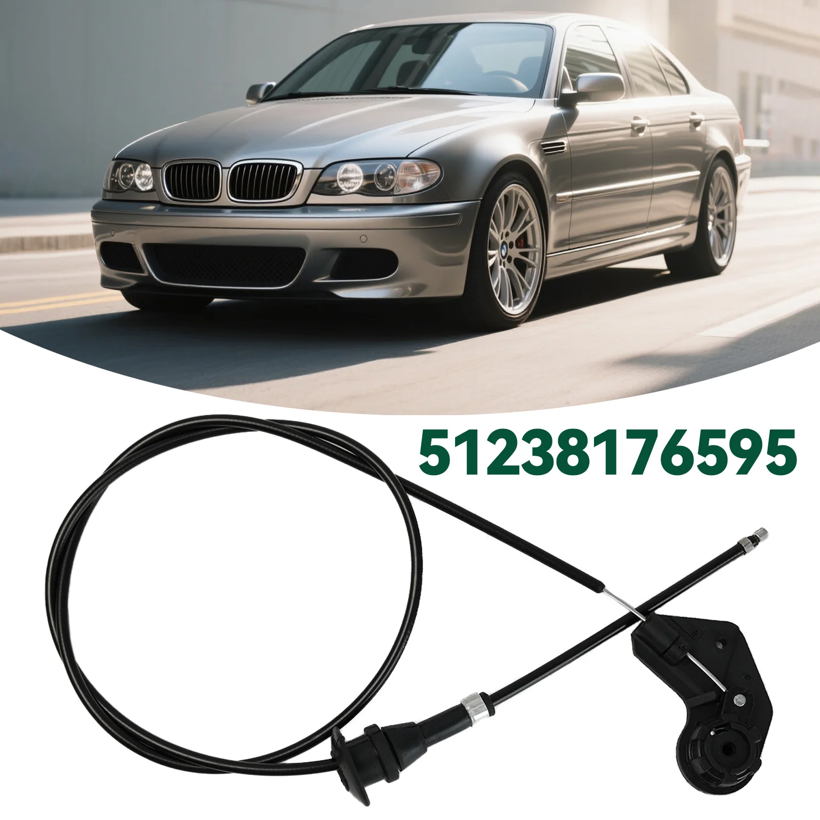 Cable abierto de liberación del capó delantero para BMW 5 Series E39 Touring E39 525i 530i 540i M5 - imagen 2