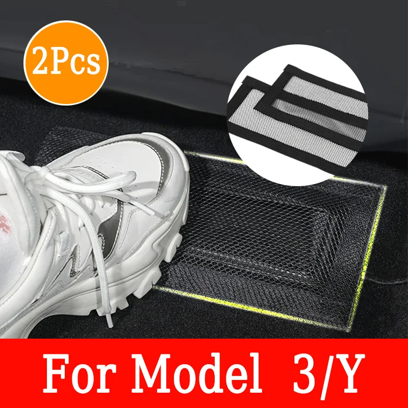 2 uds para Tesla Model 3 modelo Y juniper ventilación de aire cubierta antipolvo antibloqueo debajo del asiento cubierta de salida de aire acondicionado red de filtro