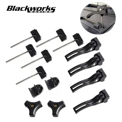 Kit fijación abrazaderas Tonneau triple pliegue duro pernos T negros