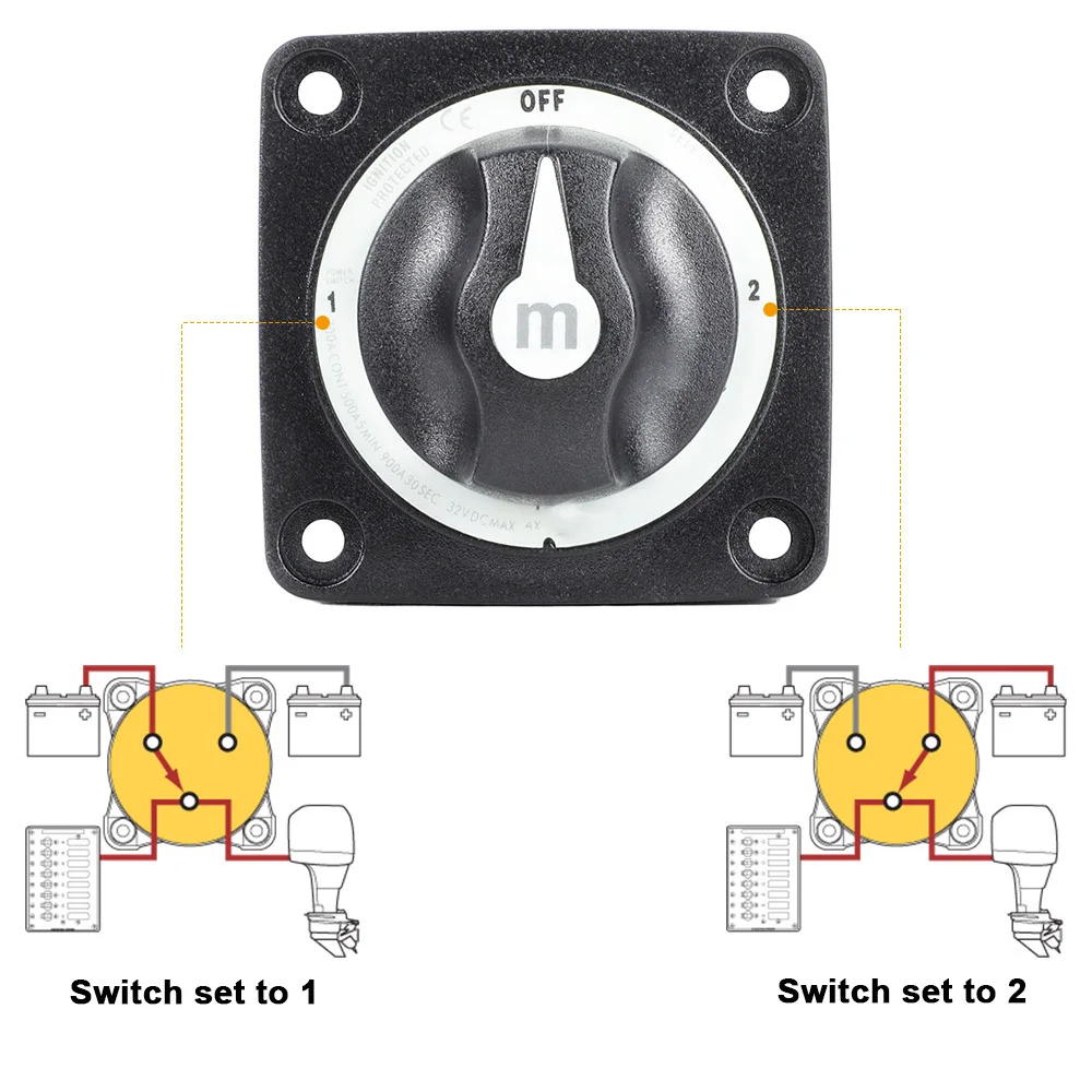 Desconectador de batería con selector 300 A para coche y camper - imagen 4