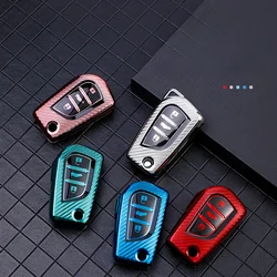 Funda protectora llave TPU fibra carbono para Toyota
