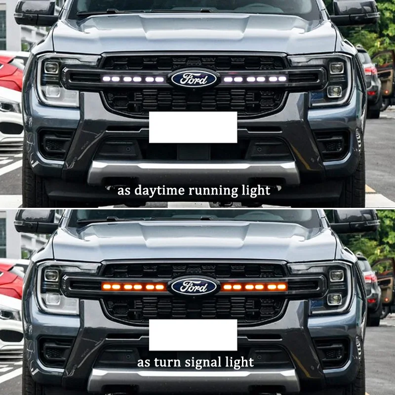 Luz LED diurna DRL Fpg con intermitente para Ford Ranger 2023-2024