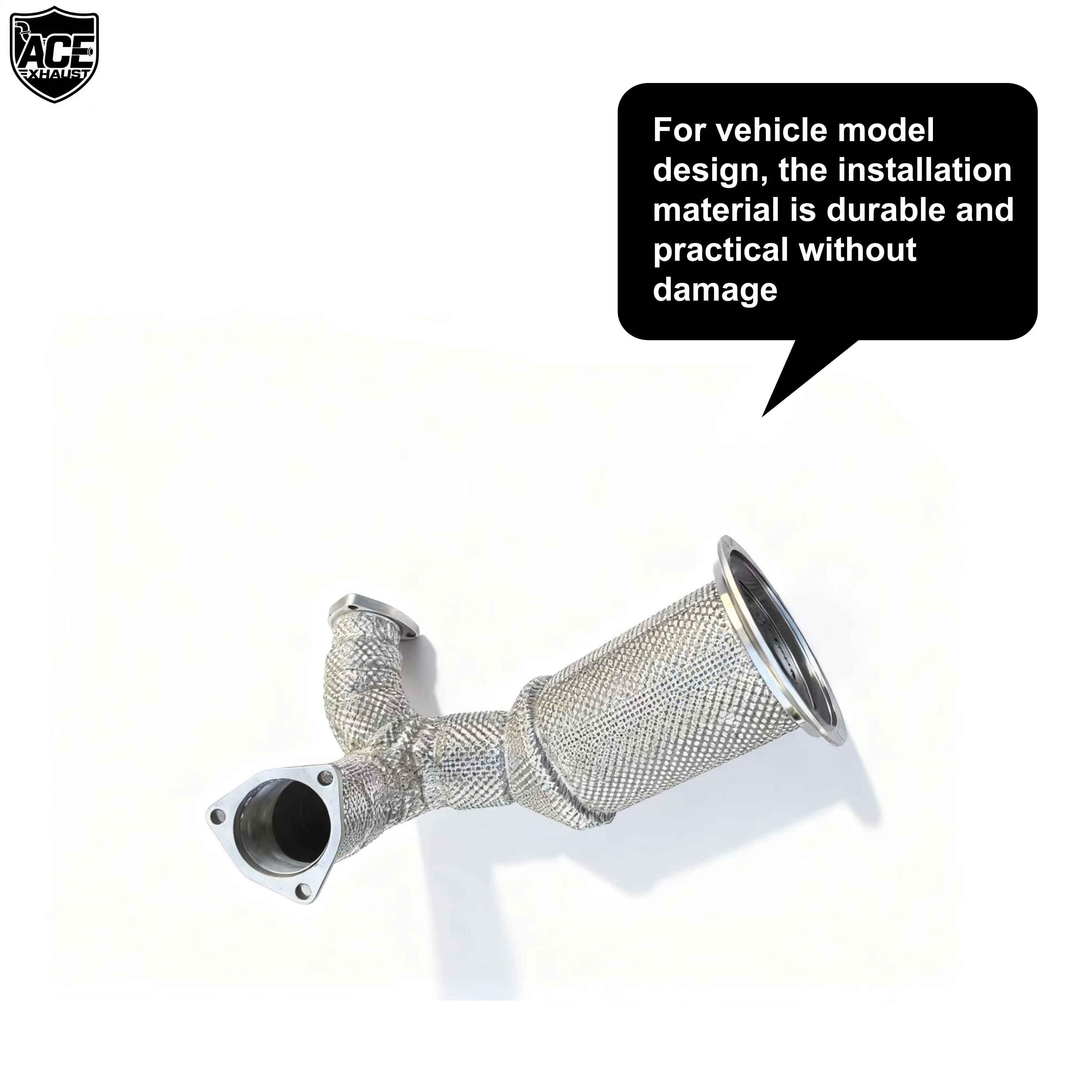 Tubo de bajada ACE para Audi S4 B9 y S5 3.0T con protector térmico - imagen 5