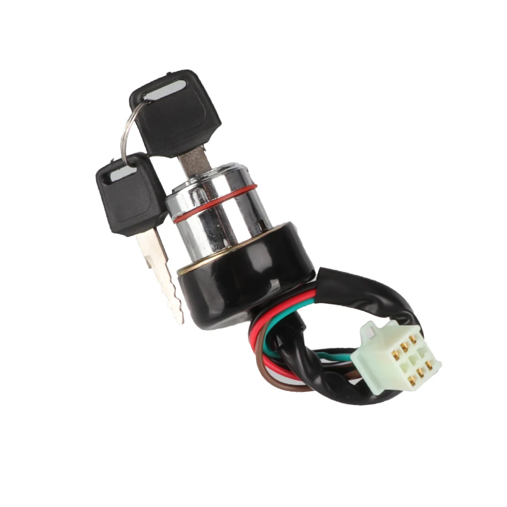 Conmutador de arranque universal 6 cables 2 llaves Harley Yamaha Honda Suzuki