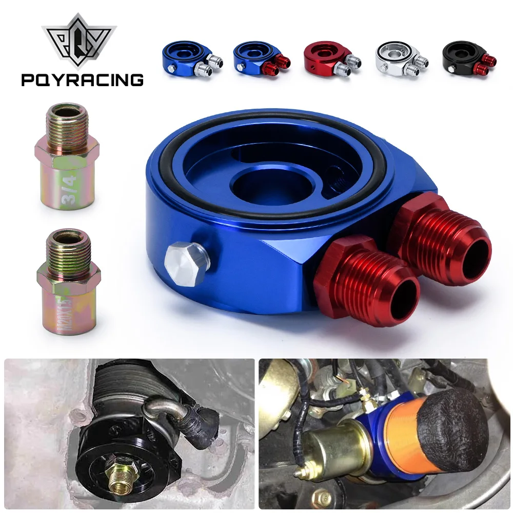 Adaptador filtro de aceite PQY PQY6721 aluminio con placa enfriador