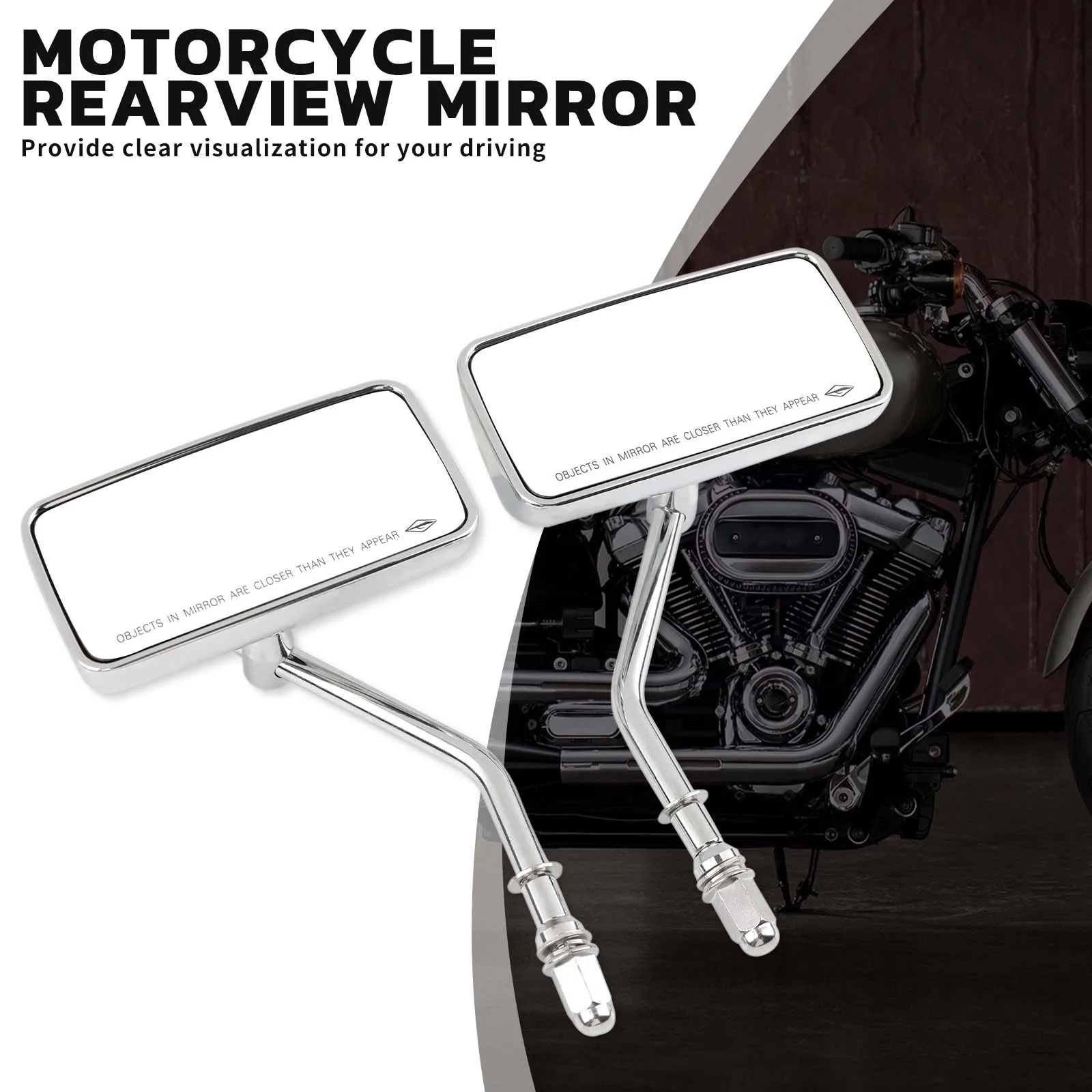 Espejo retrovisor negro cromado Harley-Davidson Sportster 883 1200 - imagen 4