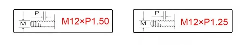 Medidas de las tuercas de carreras M12