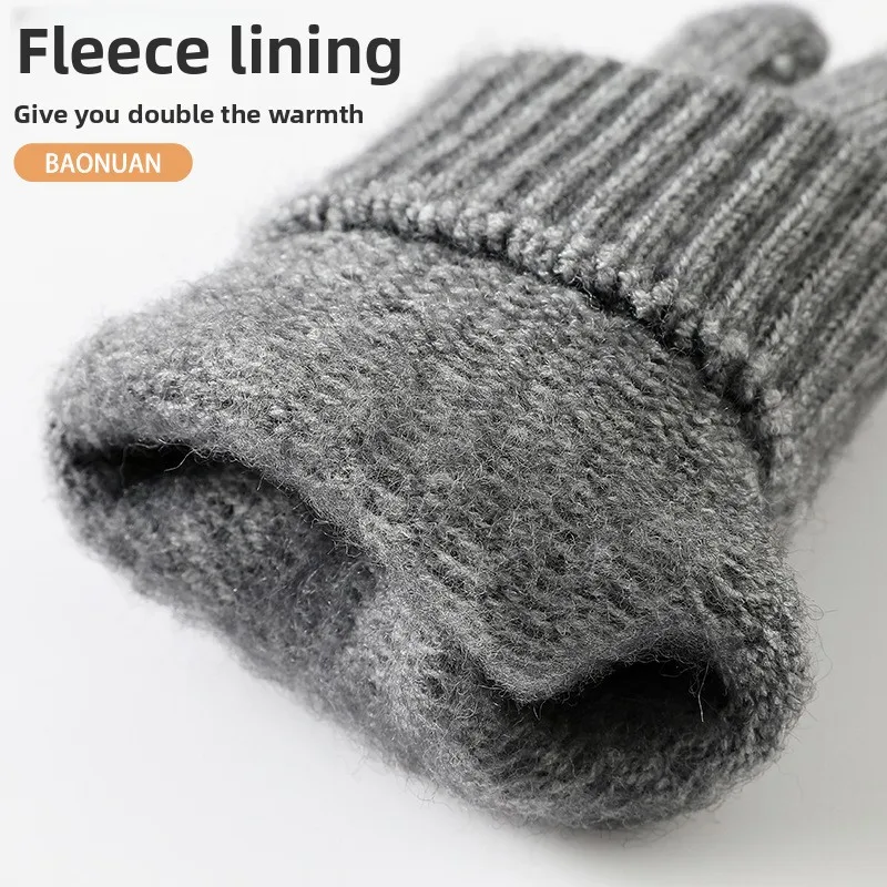 Guantes táctil lana forro polar – ciclismo y deportes invierno - imagen 4