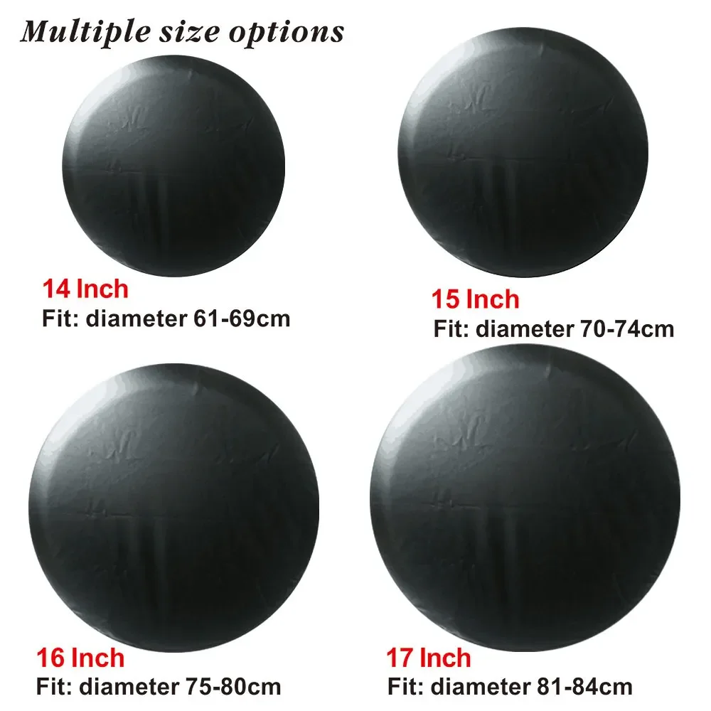 Funda protector rueda de repuesto PVC cuero negro - imagen 4
