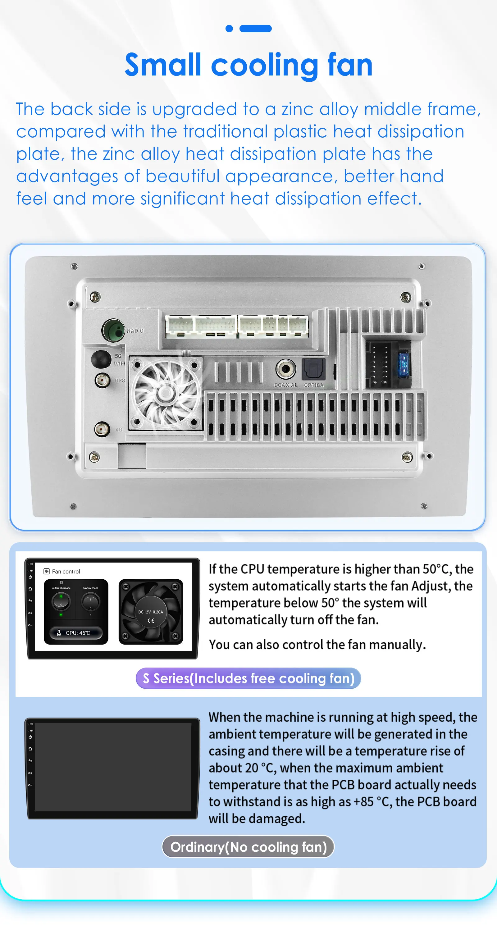 Ventilador de refrigeración serie S