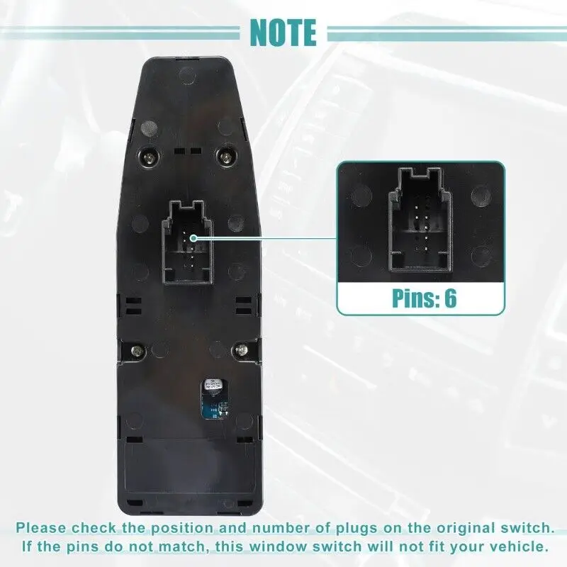61319208108   Unidad de interruptor elevador de Control de ventana eléctrica de coche, botón delantero izquierdo, lado del conductor para BMW F20 F25 F30 F31 1 2 Series X3 X5 - imagen 5
