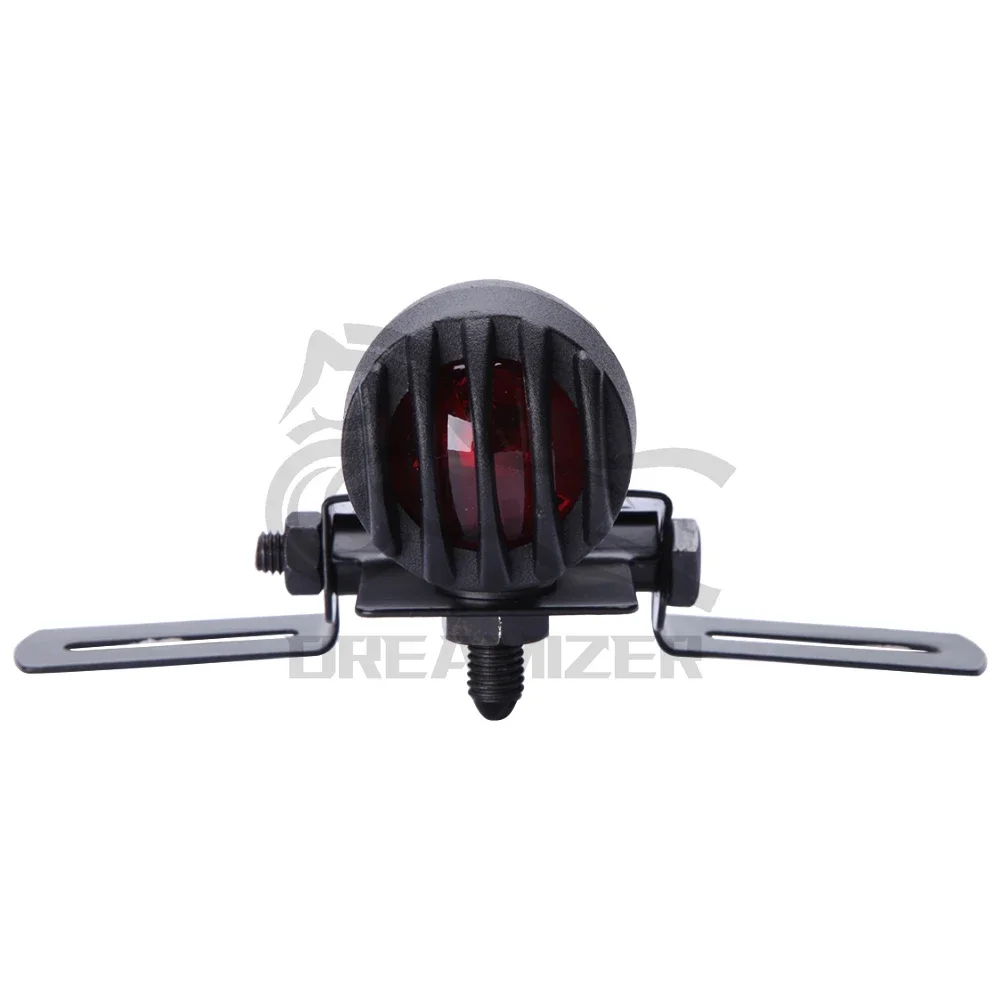 Luz trasera de freno e intermitente con matrícula para moto retro - imagen 2
