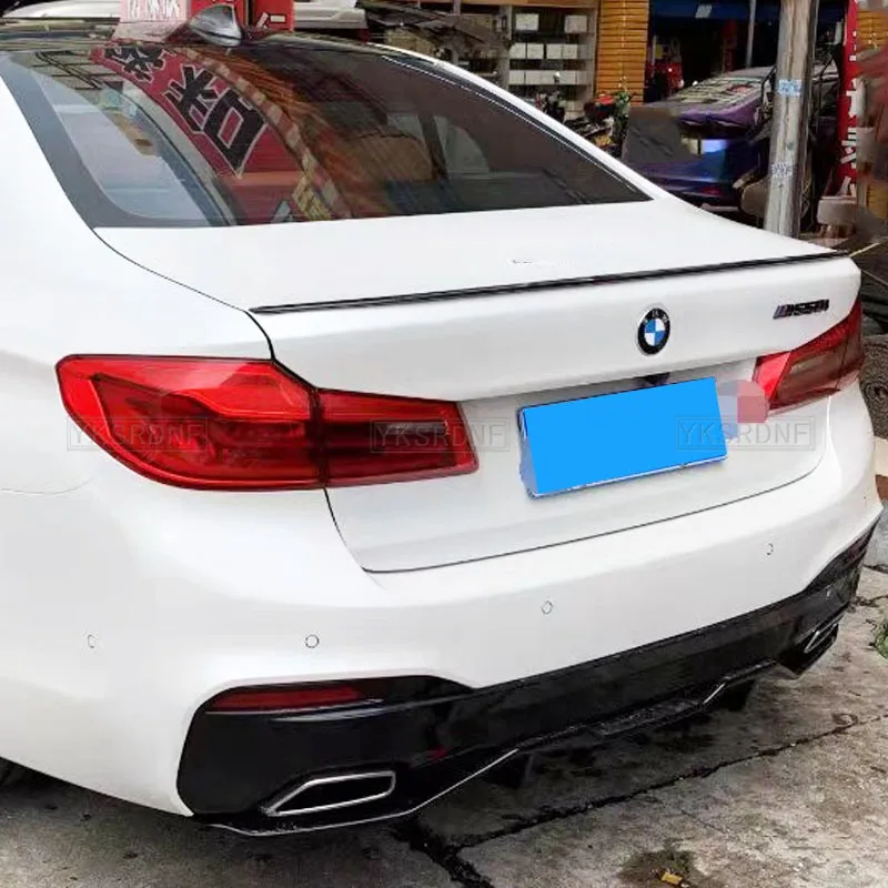 M5 estilo alerón trasero para maletero de coche embellecedor de labio para BMW 5 Series G30 Sedan 2017 2018 2019 ABS negro brillante - imagen 3