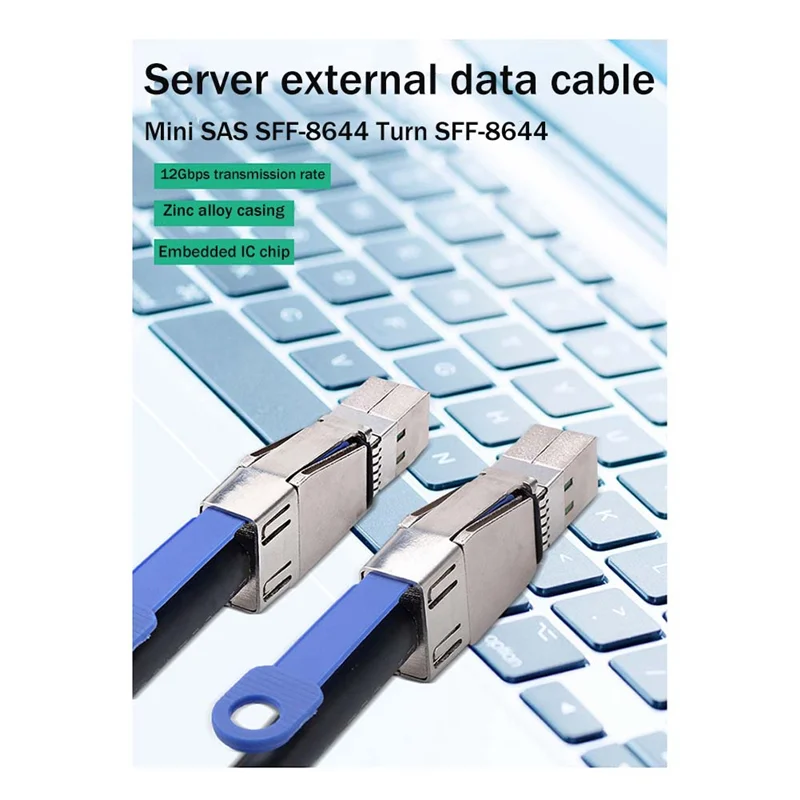 Cable Mini SAS SFF-8644 para transferencia disco duro externo servidor - imagen 5