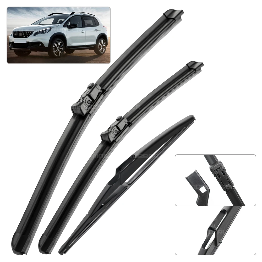 Kit limpiaparabrisas delantero y trasero para Peugeot 2008 2013-2018 - imagen 2