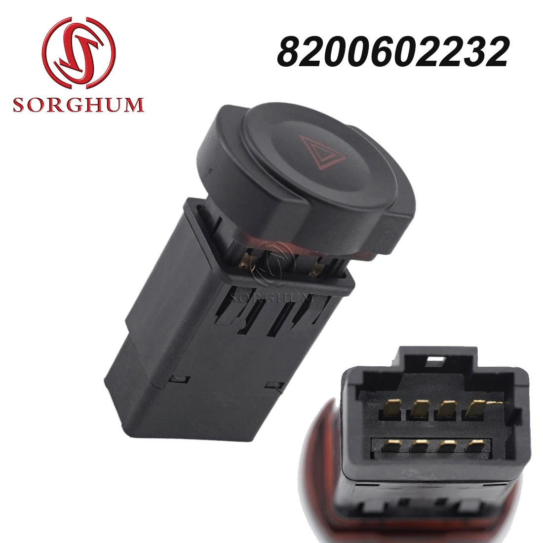 Interruptor de luces de emergencia Sorgo 8200602232 – Duster y Sandero
