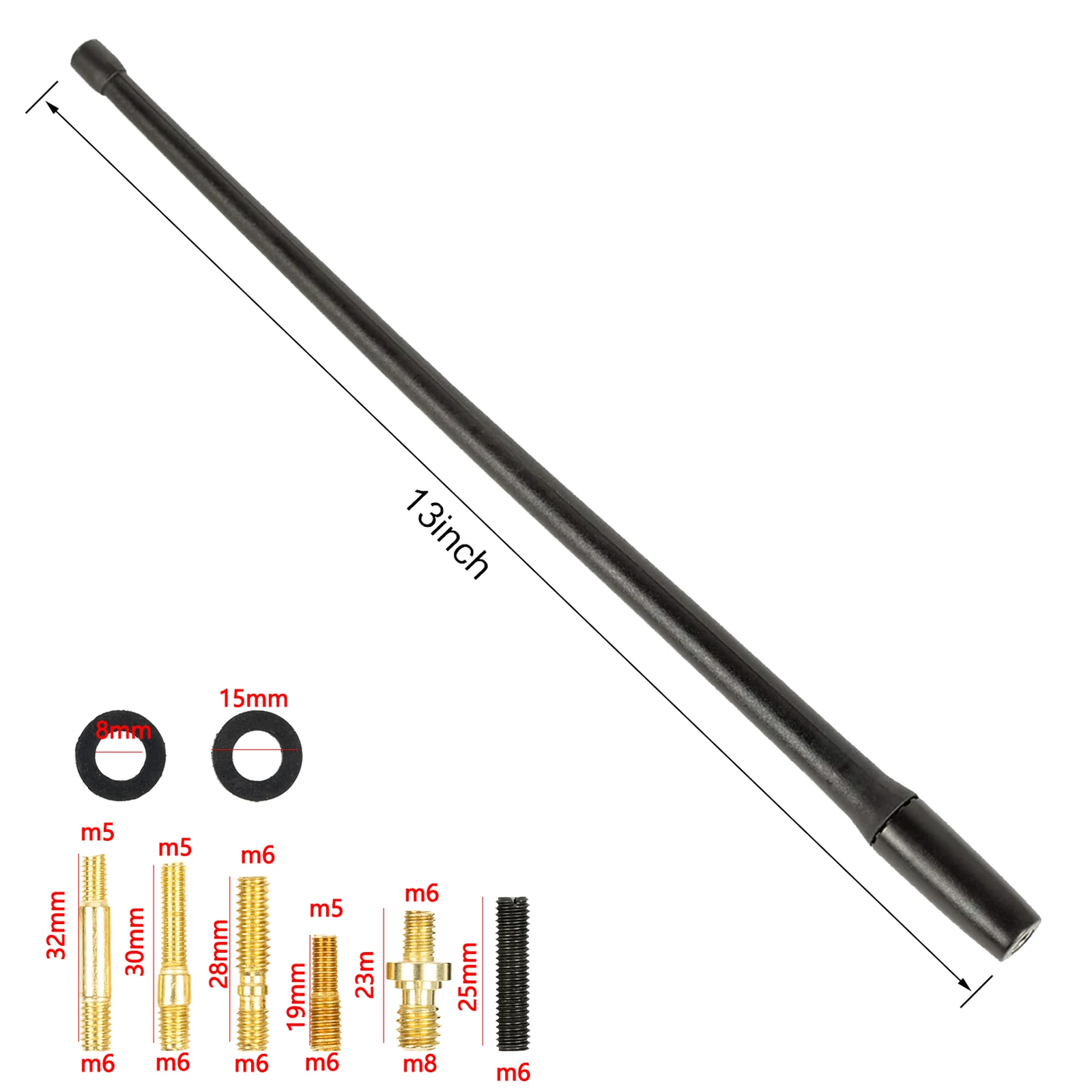 Antena de radio flexible para Jeep Wrangler JK, JL y JT (2007-2019) - imagen 2
