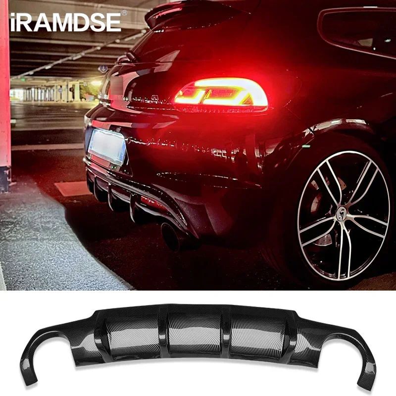 Kit difusor trasero VW Scirocco R 2009-2014 negro brillante para tuning