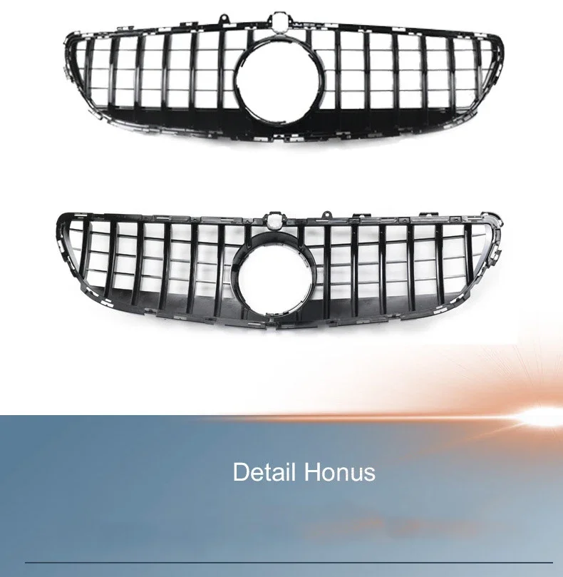 Rejilla para mercedes-benz Clase C W218 2015-2018 años modificación de parrilla de carreras estilo deportivo accesorios para automóviles parachoques delantero de coche - imagen 3