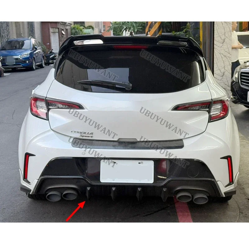 3 uds para Toyota Corolla Hatchback E210 2019 + labio trasero de fibra de carbono modificado alerón trasero negro difusor divisor kit de coche - imagen 5