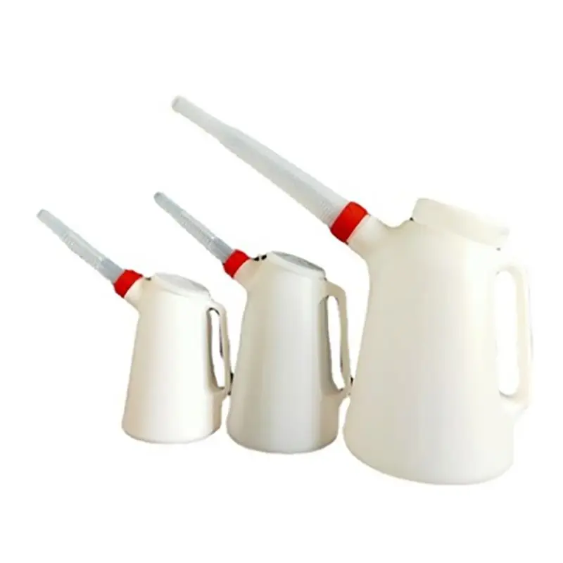 Jarra medidora Universal de combustible/aceite para garaje, 2/3/4/5 litros, con boquilla Flexible para coche, motocicleta, bote de aceite engrasador de plástico, 1 ud.