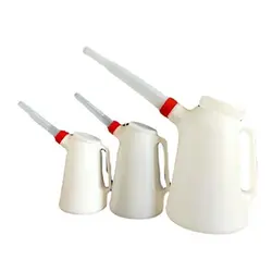 Jarra medidora Universal de combustible/aceite para garaje, 2/3/4/5 litros, con boquilla Flexible para coche, motocicleta, bote de aceite engrasador de plástico, 1 ud.