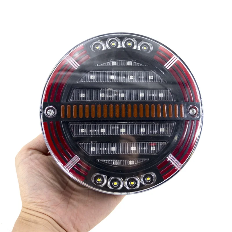 Luz trasera LED redonda para remolque AEF3 con freno y DRL 12V/24V - imagen 3