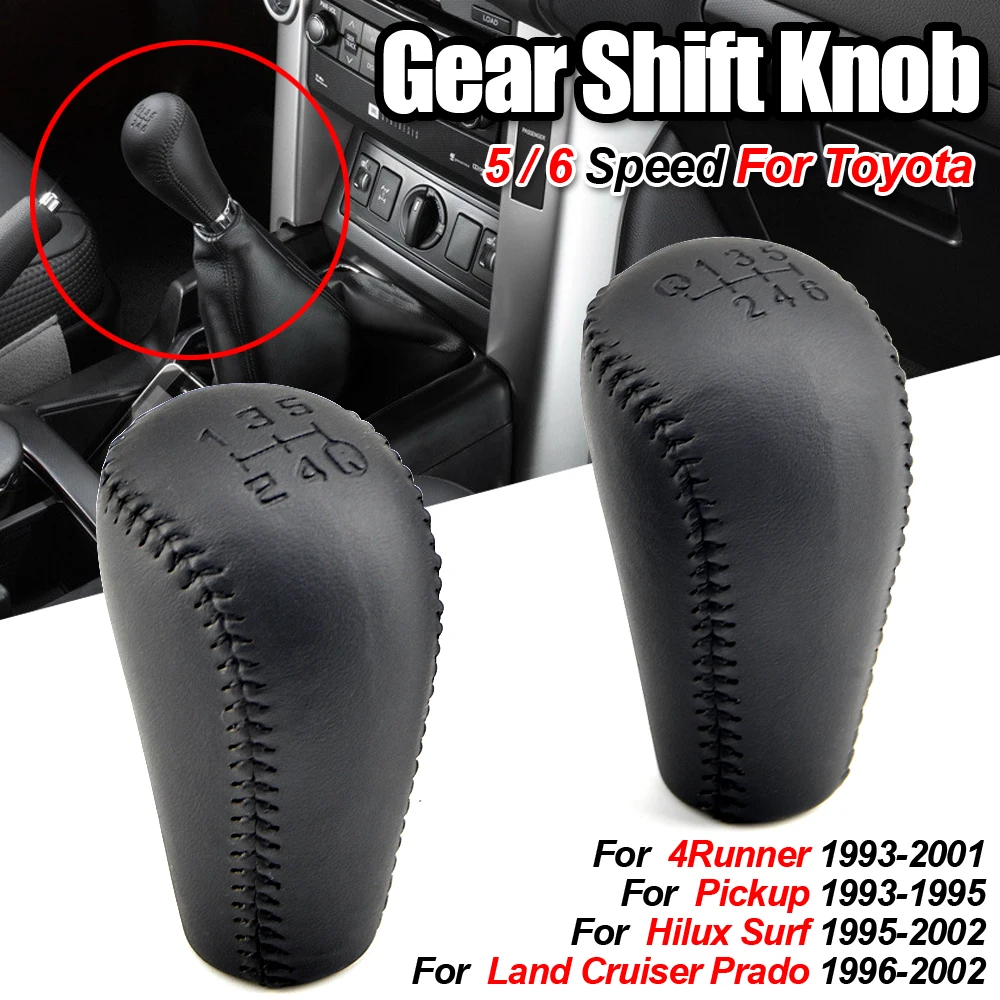 Pomo de cambio de cuero para Toyota Prado LC120, 4Runner y Hilux Surf - imagen 4